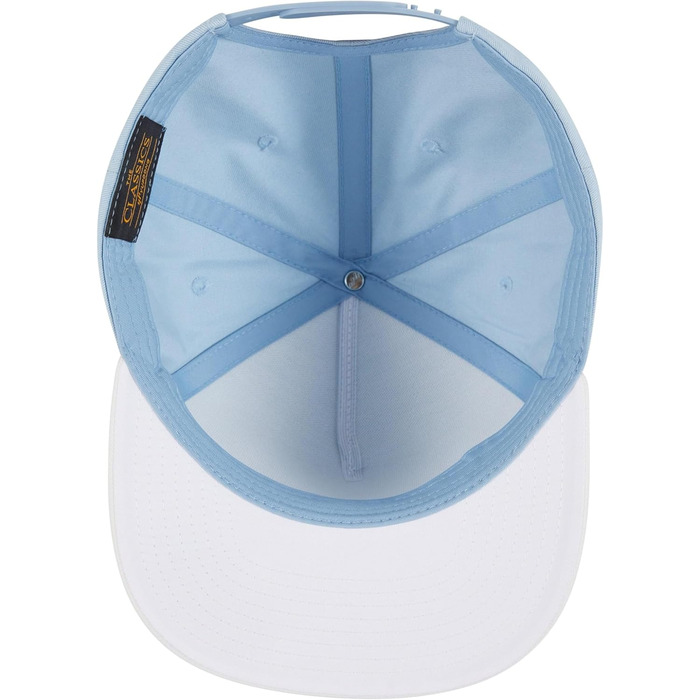 Кепка бейсболка Flexfit Unisex Classic 5 Panel Snapback, універсальний розмір, блакитний/білий