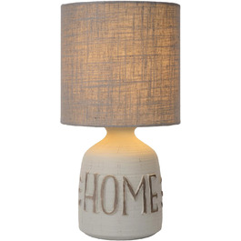 Настільна лампа LUCIDE COSBY сірого кольору, діаметр 16,5 см, цоколь E14