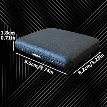 Металеве тютюнопакувальник для 20 цигарок, чорний матовий (2 шт.)