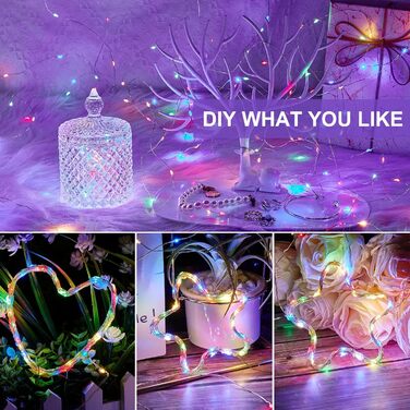 LED гірлянда світлодіодна, 23м, 200 LED, на батарейках, з таймером, 8 режимів, для дому та саду, на Різдво, весілля, Хелловін, свята, декор (1 шт, холодне біле світло)