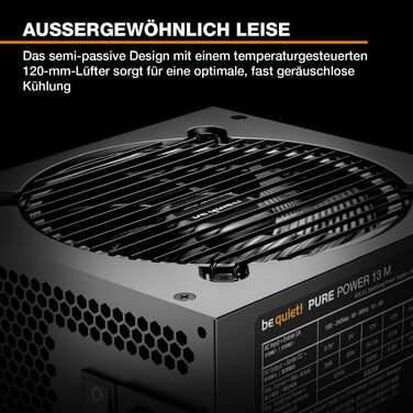 Блок живлення be quiet! Pure Power 13 M 650W, ATX 3.1, 80+ Gold, повністю модульний