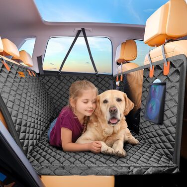 Захисний килимок для собак у машину JOEJOY, 147x73 см, чорний. Водонепроникний, антикіготковний, з кріпленням на ремінь безпеки. Підходить для пікапів.