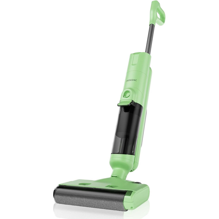 Робот-пилосос Proscenic Q10 з функцією миття, 8000Pa, 200хв, лазерна навігація, керування через додаток, Siri, Alexa, Apple Watch, для підлоги та килима (зелений)