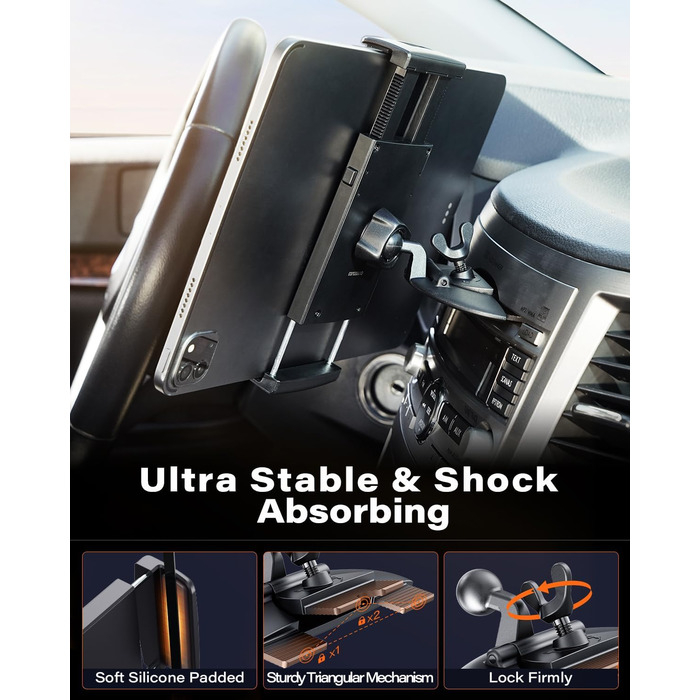 Універсальний тримач для планшету та телефону в авто APPS2Car [2 в 1] - для 7-12.4