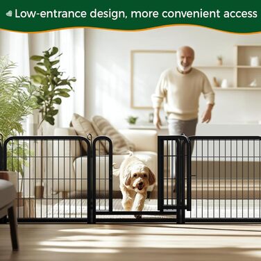 Лягу для цуценят Yaheetech, 12 секцій, 63 см, з 2 дверцятами, автоматичним замком, розкладний, для дому та саду