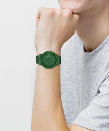 Годинник Lacoste 12.12 аналоговий, зелений, силіконовий ремінець Petit Piqué – чоловічий та жіночий