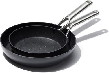 Набір сковорідок OXO Pro Professional Ceramic Non-Stick, 2 шт., 20.3 см та 25.4 см, чорний