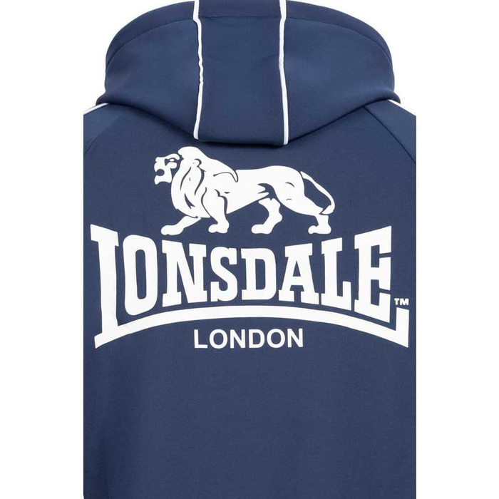 Чоловіча спортивна куртка Lonsdale ACHAVANICH з капюшоном, темно-синя з білим, розмір L