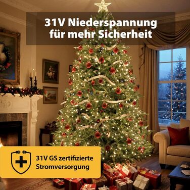SALCAR 100 метрів LED гірлянда на мідному дроті, 1000 світлодіодів, 8 режимів, вологостійка, для декорування ялинки, кімнати, саду, вечірки, весілля, тепле біле світло