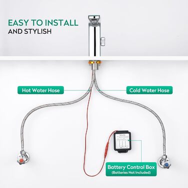 Кран кухонний CREA, 360° поворотний, з високим виливом, інфрачервоний, хром