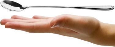 Набір барних ложок COM-FOUR® з нержавіючої сталі (12 шт.) - 20 см, для коктейлів, лате макіато, десертів