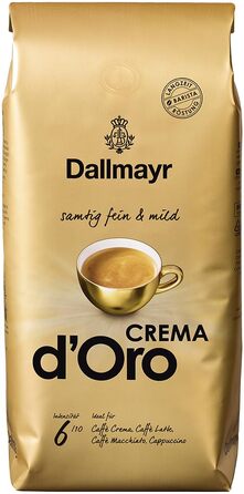 Кава в зернах Dallmayr Crema D'Oro Medium Roast, карамельний смак, 1 кг
