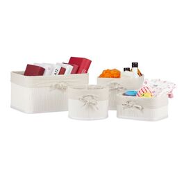 Set of 4 Bamboo Storage Baskets