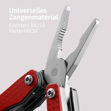 NexTool Mini Flagship Multitool, Mini Multitool 10 IN 1 Multitool with Mini Pocket Knife, Bottle Opener, Scissors, Pliers, Screwdriver, Multifunction Tool for Camping Accessories - Red