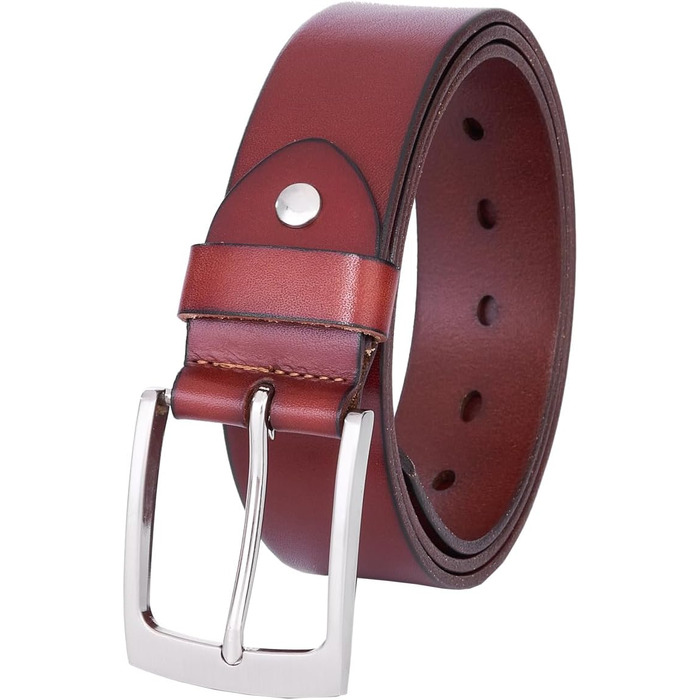 Чоловічий шкіряний ремінь BELTER, 38 мм, для джинсів, з подарунковою коробкою, розмір L (105 см), колір коричневий