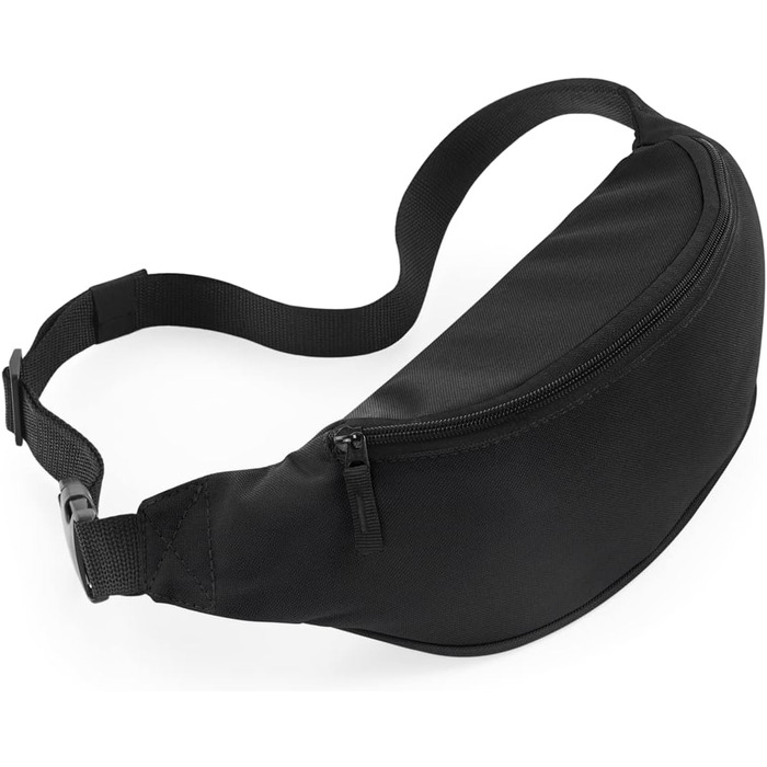 Чоловіча поясна сумка BagBase BG042 чорного кольору, універсального розміру