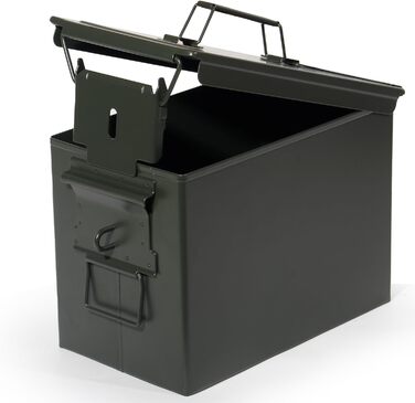 Ammunition Box, US Ammo Box, Cartridge Box, Lithium Battery Storage Box, Ammunition (Lockable - 28cm) (Security Ring - 30cm)