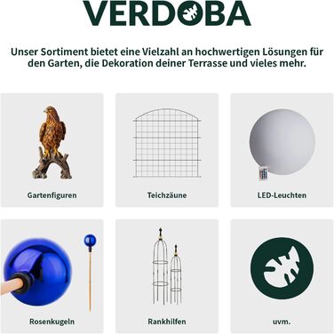 Металева опора-обеліск VERDOBA для рослин, 2 шт, чорна
