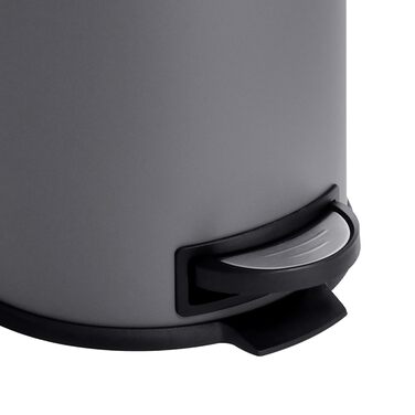 Сміттєве відро SVITA T20 з нержавіючої сталі, 20 літрів, з педаллю, сірого кольору