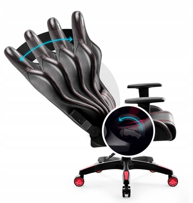 Ігрове крісло Diablo Chairs X-One 2.0, штучна шкіра, чорно-червоне