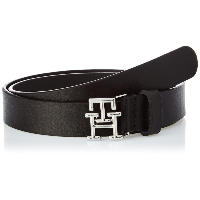 Ремінь жіночий Tommy Hilfiger Logo 2.5 AW0AW15182, чорний (85 см)