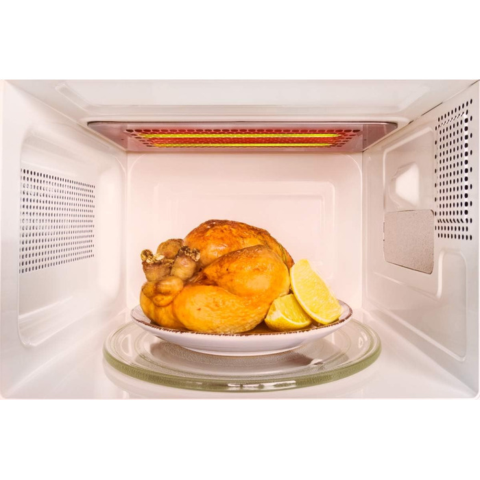 Мікрохвильова піч Cecotec Pro Clean 3110 з кварцовим грилем 800 Вт, об'єм 20 л, біла