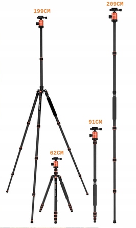 Карбоновий штатив GEEKOTO CT25Pro Craftsman, 200 см