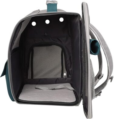 Транспортна сумка для домашніх тварин: котів та собак до 10 кг, рюкзак, дихаюча, складана, блакитна, для подорожей, схвалена авіакомпаніями