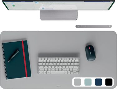 Килимок для миші Leitz Extra-Large, 100 x 40 см, сірий, антиковзаюча поверхня, для геймінгу та офісу