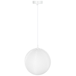 HOMCOM 3D Moon Pendant Lamp Hanging Light with APP Control, Music Moon Lamp Ceiling Lamp with CCT and RGB Color Changing for Kitchen, Dining Room, Cream White | Aosom