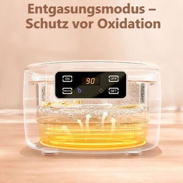 Ультразвуковий очищувач 48000 Гц, 750 мл - для окулярів, годинників, прикрас, бритв (білий)