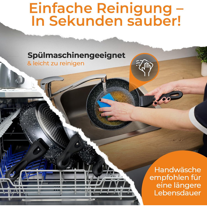 Набір сковорідок Melanda IT-3000 3 шт. 20/24/28 см з антипригарним покриттям 