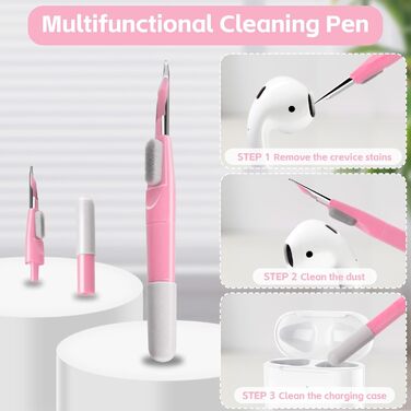 Набір для чищення клавіатури Alyvisun 11 в 1: для ноутбука, навушників, планшета, телефону, комп'ютера (рожевий)