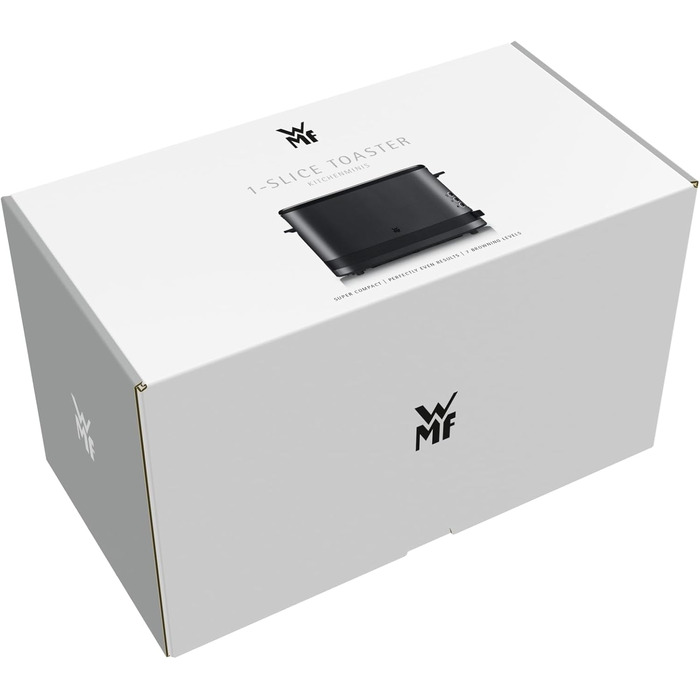 Тостер WMF Lono Silk з нержавіючої сталі, 2 слоти, XXL-насадка для бургерів, 7 рівнів підсмажування, LED-дисплей, знімний піддон для крихт, анти-відбитки, 900 Вт