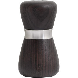 Crushgrind Kyoto Spice Mill with Ceramic Grinder | Salt and Pepper Mill with Adjustable Grind Setting for Coarse Salt | Herb Mill made from High-Quality, Sustainable Materials (100 mm, Brown Oak)