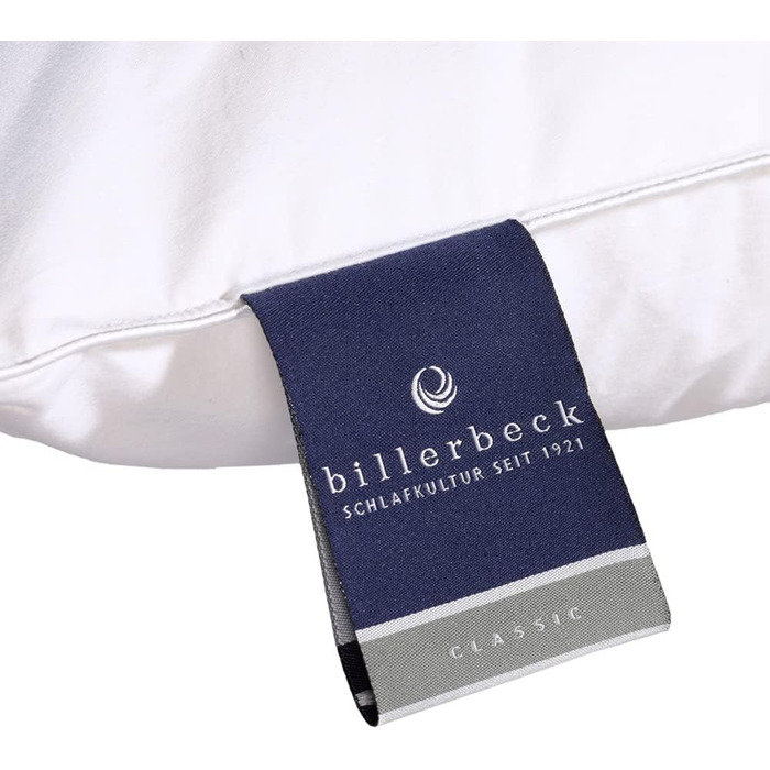 Подушка Billerbeck Picco 80x80 см, пухова, середня жорсткість, гіпоалергенна, для алергіків, придатна для прання до 60°C