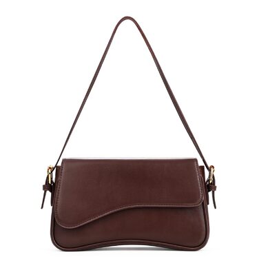 Сумка жіноча через плече з екошкіри, вінтажна Saddle Bag, коричнева. З 2 знімними ремінцями