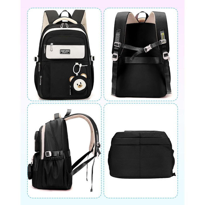 Дитячий рюкзак для дівчаток Kinderrucksack: 32L, 2-10 клас, легкий, з дихаючою спинкою та м'якими лямками. Ідеальний для школи.