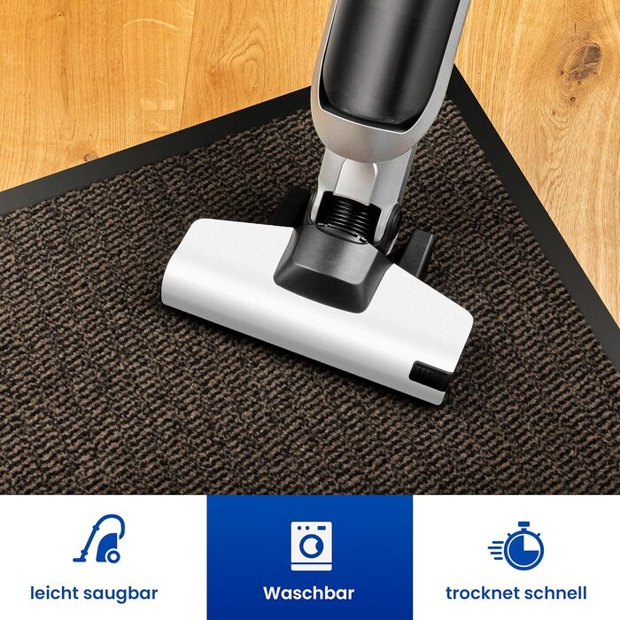 Килимок для входу Braun-Schwarz 90x150 см, антиковзкий, водовідштовхувальний, для дому та вулиці