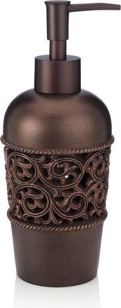 Набір аксесуарів для ванної кімнати Essentra Home, бронза (4 шт): тримач для зубних щіток, дозатор для лосьйону, склянка, мильниця