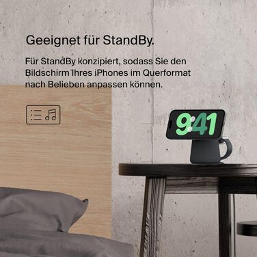 Беспроводная зарядная станция Belkin BoostCharge Pro 2-в-1 Qi2 15W MagSafe для iPhone, Apple Watch, AirPods (вугільний)