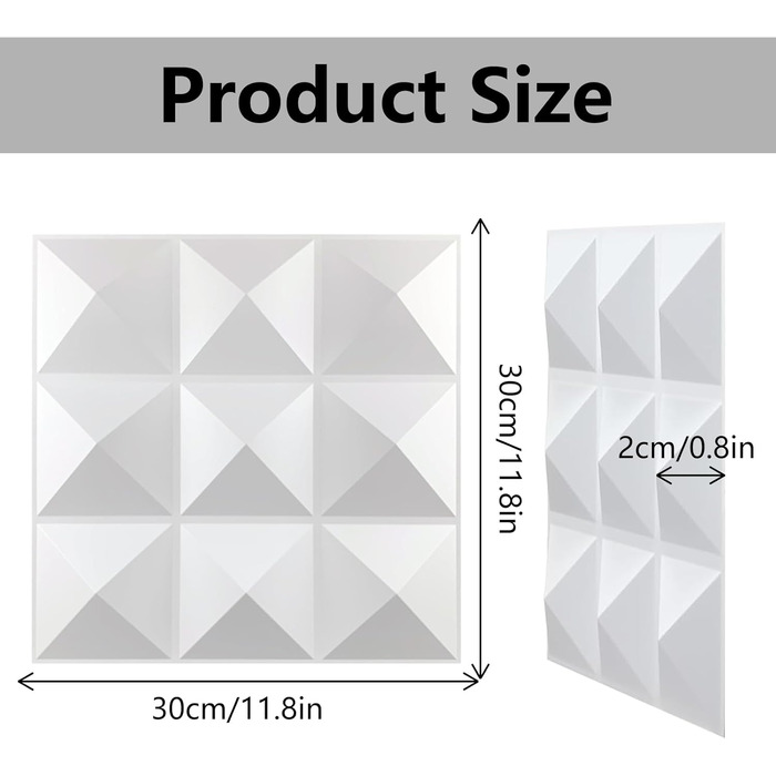 3D стінові панелі ПВХ чорні, декоративні панелі для стін та стелі, геймерські панелі для вітальні та спальні, 2 шт (7)