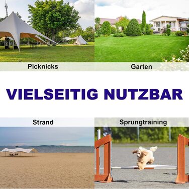 Набір для аджиліті для собак 4-TLG, комплект для тренувань собак, регульована висота, з сумкою, PVC, білий