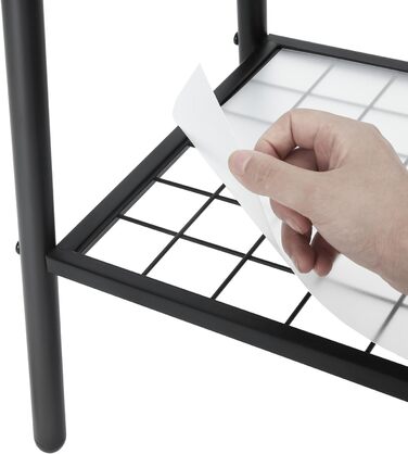 Стійка для одягу SONGMICS HSR23BK, чорна, зі сталевим каркасом, з полицею та перекладиною, 33,5 x 92,5 x 153 см