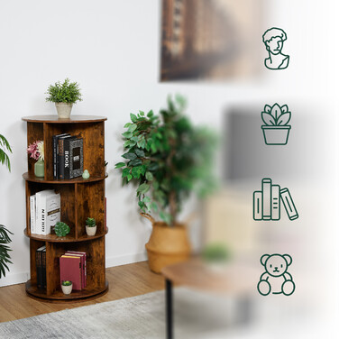 Поворотна полиця для книг Relaxdays
