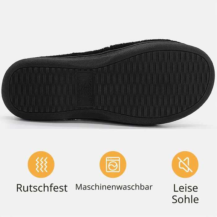 Чоловічі домашні капці-шльопанці RockDove з ефектом пам'яті (Memory Foam), регульований ремінець, протиковзка підошва для дому та вулиці, чорні, розмір 46/47 EU