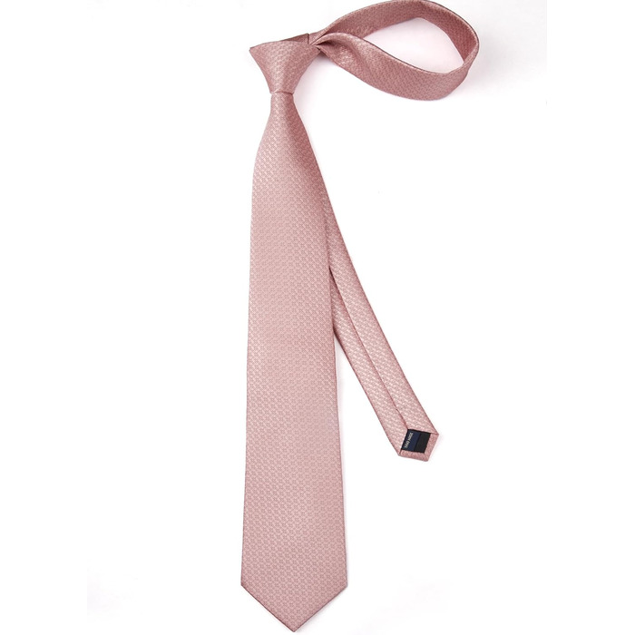 Краватка та нагрудна хустинка Enlision: класичний комплект для весілля та ділових зустрічей (рожевий)