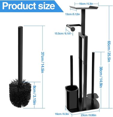 Тримач туалетного паперу з щіткою для унітазу з нержавіючої сталі. Набір для ванної кімнати з боксом для вологих серветок.