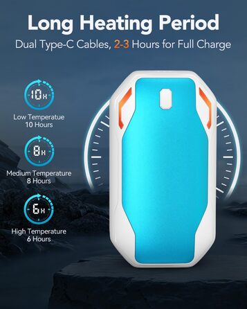 Електричні грілки для рук PHEJIE (2 шт.) - 3 режими нагріву, портативні, для активного відпочинку, кемпінгу, подарунок