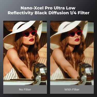 Фільтр K&F Concept Black Mist 82mm з мульти-нанопокриттям Nano-Xcel Pro - низькі відблиски, оптичне скло